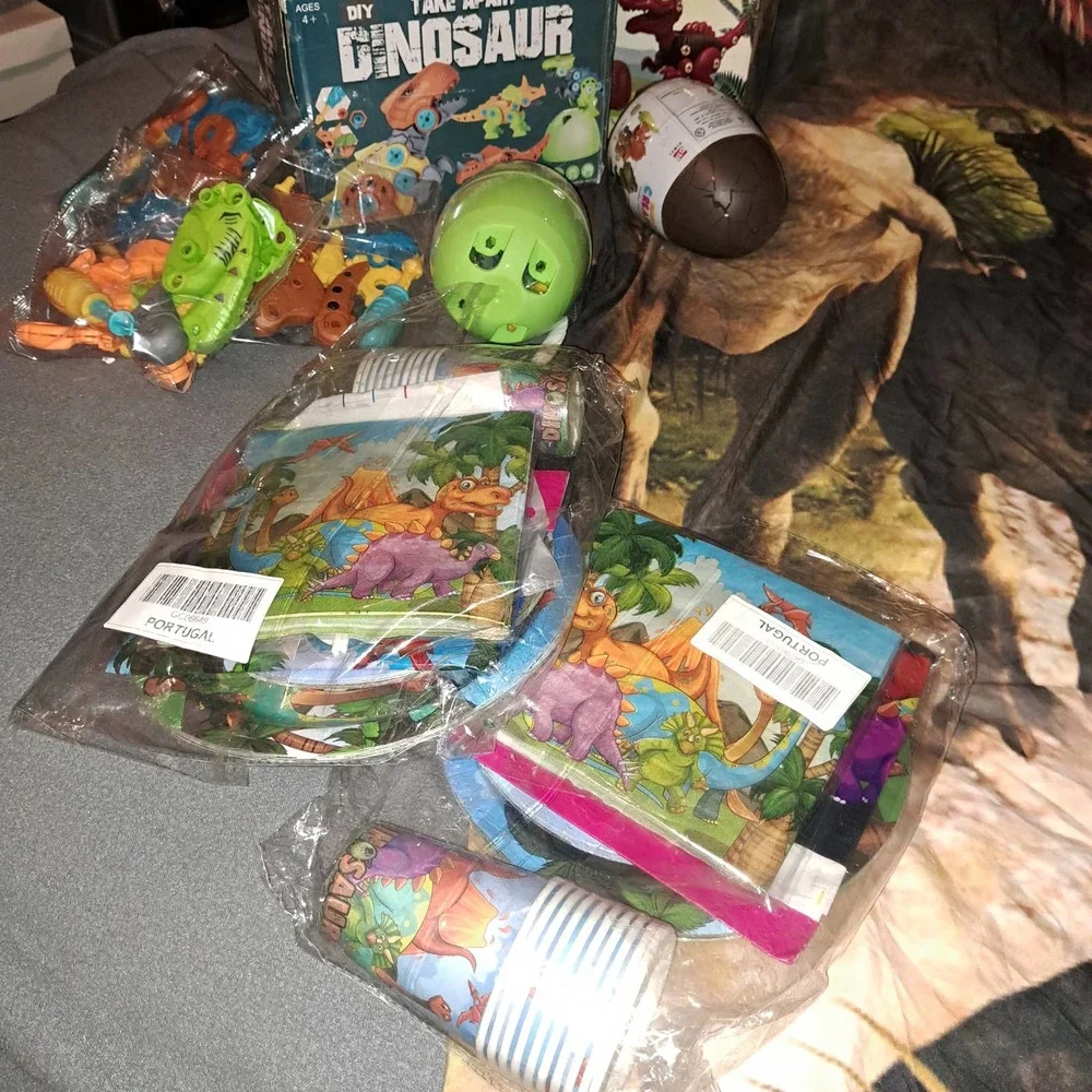 Dinosaur Duvet/Pillow/3games/Book and Party Plates
